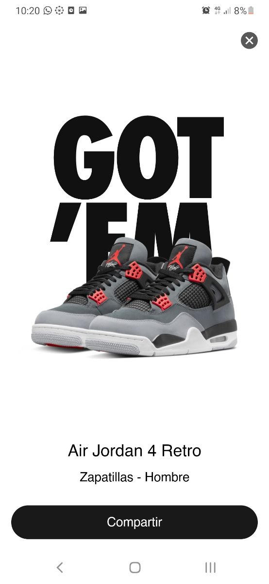 jordan retro 4 infrared