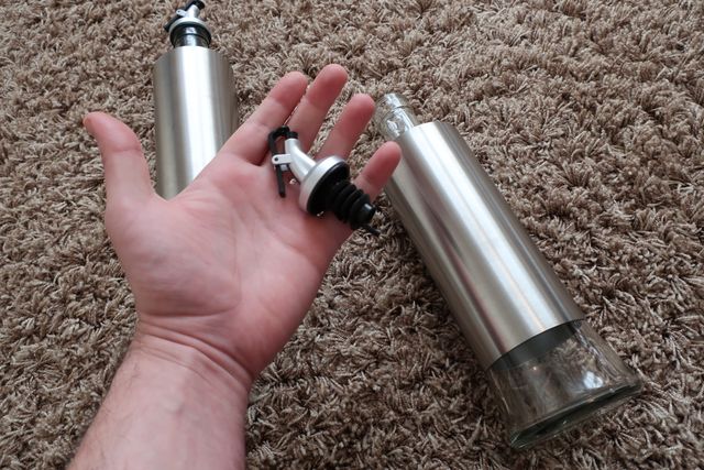 2x Aceitera Dispensador de Aceite Vinagre Acero