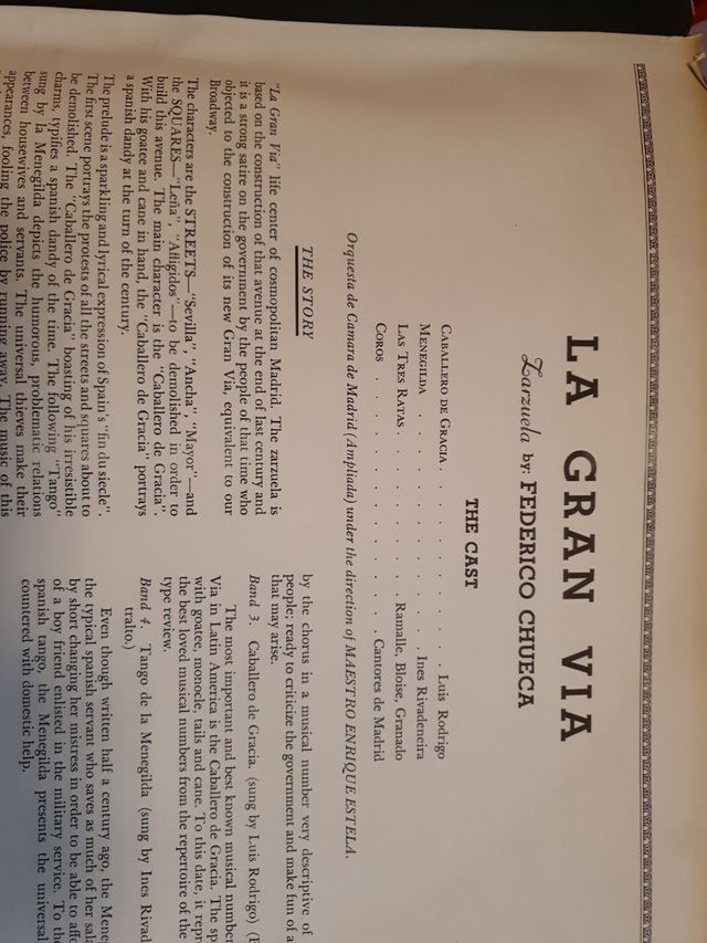 zarzuela La gran via.