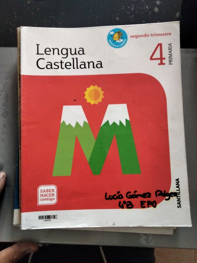 libros de lengua 4 de primaria .Santillana