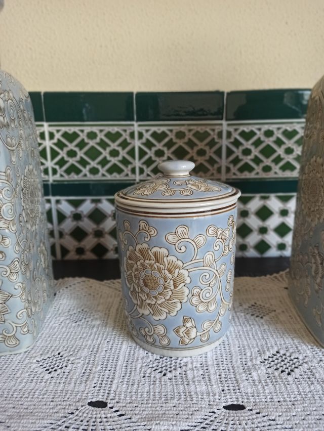 Juego de 3 Jarrones de Cerámica