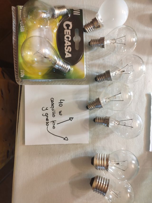 Bombillas incandescentes (19unidades)