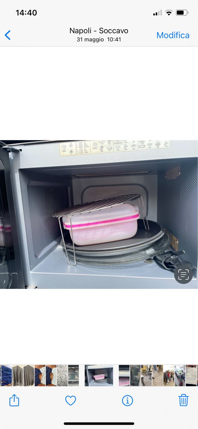 Forno microonde funzione CRISP e Grill