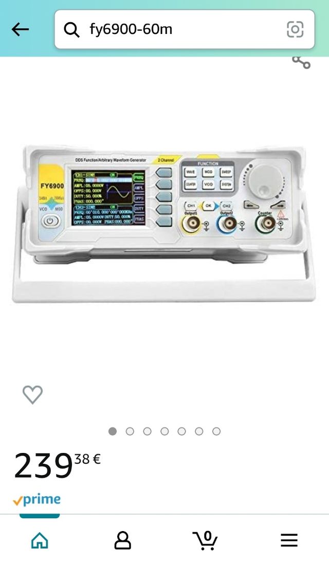 Generador señales arbitrario DDS 60Mhz