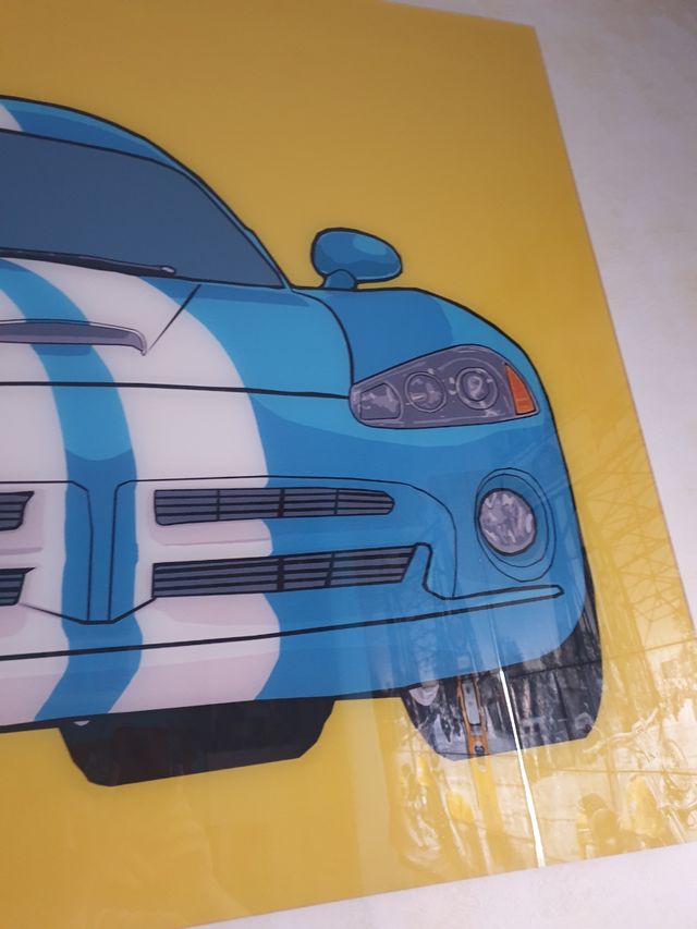 cuadro sobre vidrio como nuevo