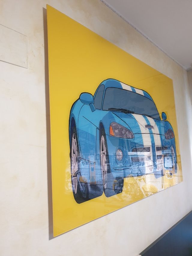 cuadro sobre vidrio como nuevo