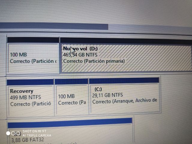 portátil HP i5 3 con 2 discos ssd32 500g 6g