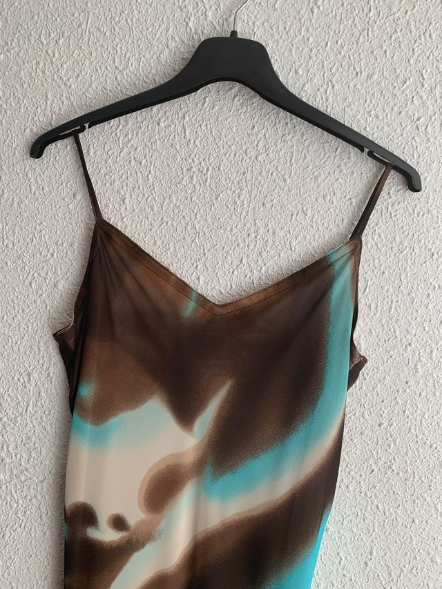 Vestido largo de gasa