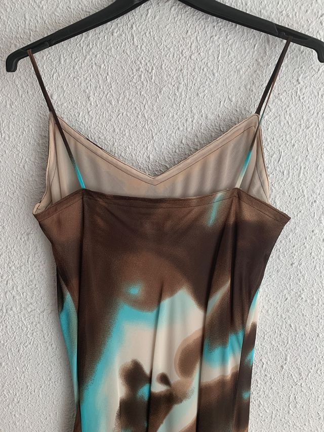 Vestido largo de gasa