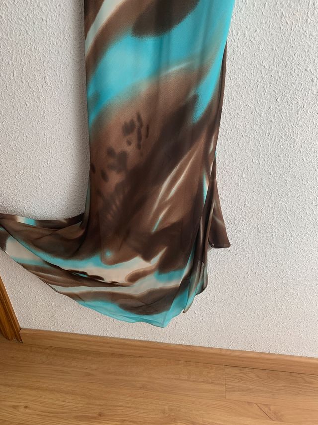 Vestido largo de gasa