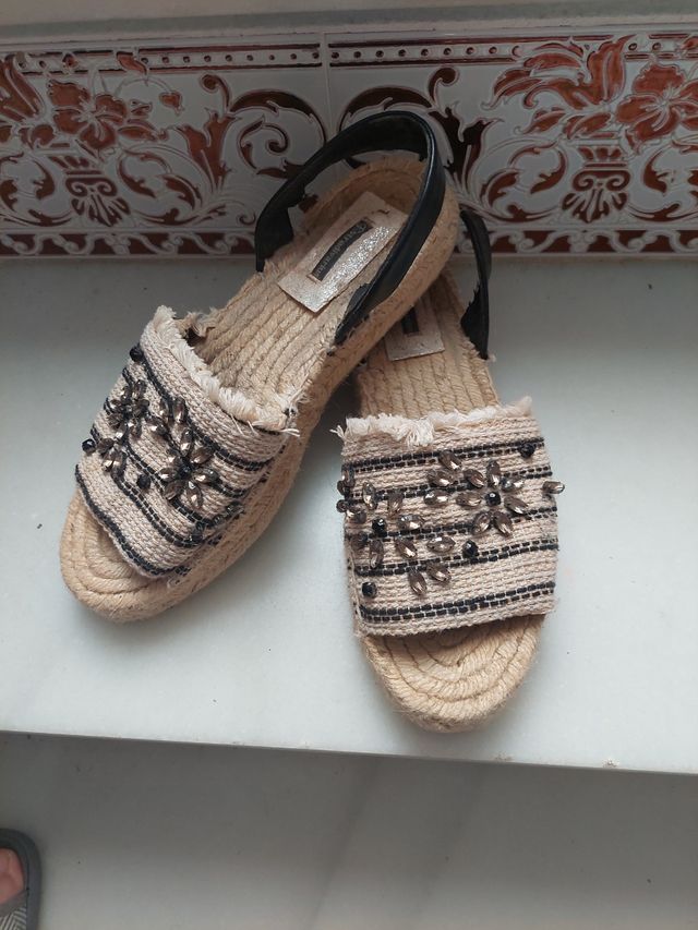 Sandalias de esparto mujer