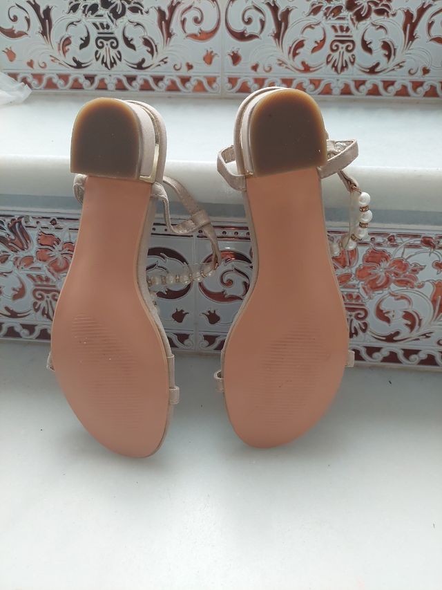 sandalias de perla mujer