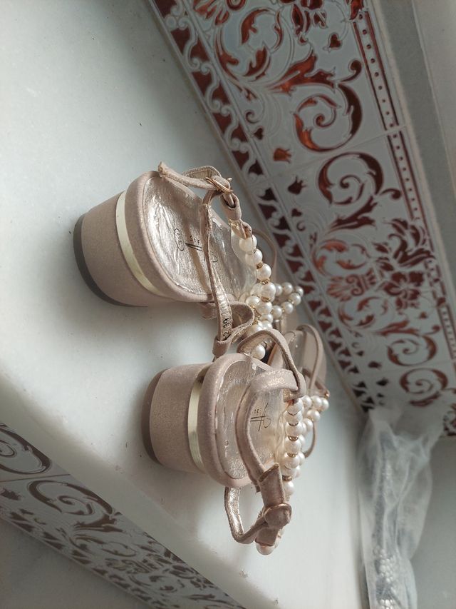 sandalias de perla mujer