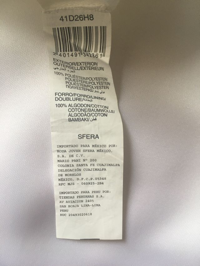 Vestido de Sfera con bordados. Talla M