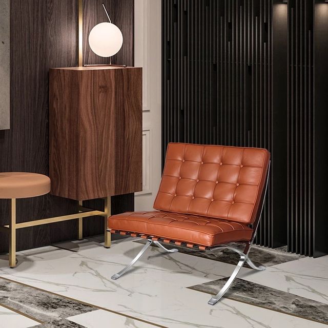 Barcelona Chair en Piel Granular