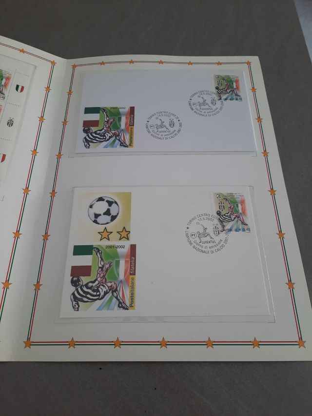 Folder francobolli Juventus campione 2001-2002