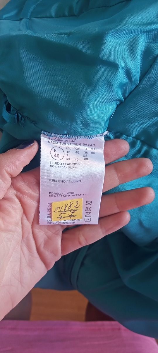 vestido de fiesta verde aguamarina pronovias