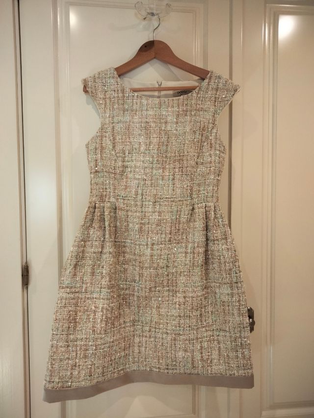 Vestido formal tela chanel