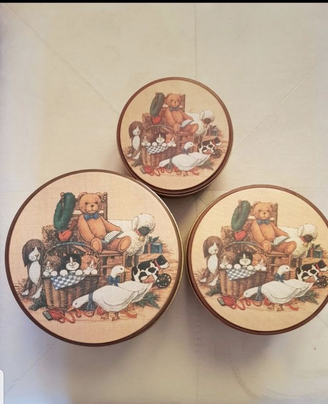 Tris scatole latta anni '90