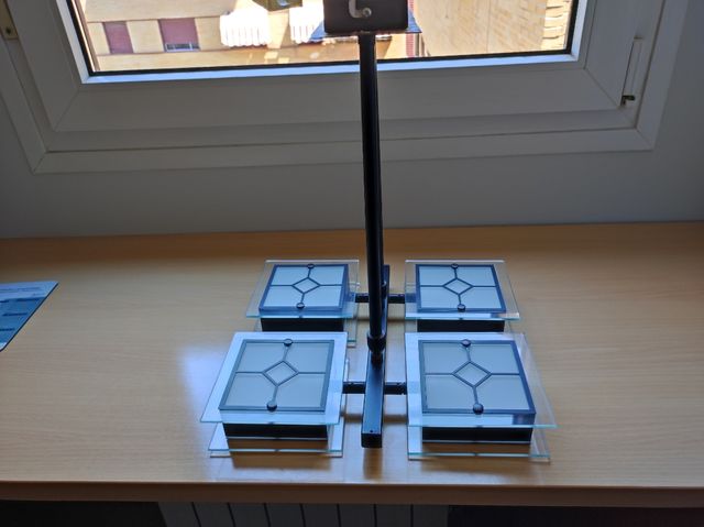 Lampara de techo en wengue 