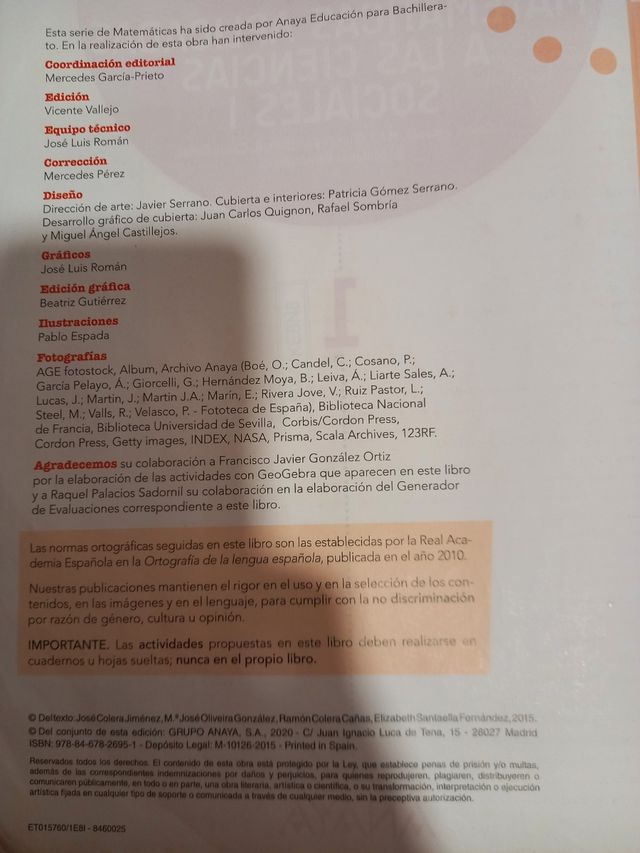 Libro Matemáticas Aplicadas a las Ciencias Sociale