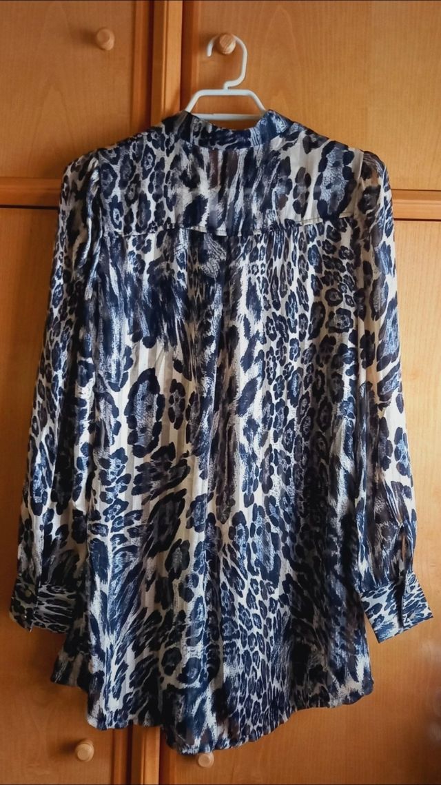 Camisa blusón, animal print