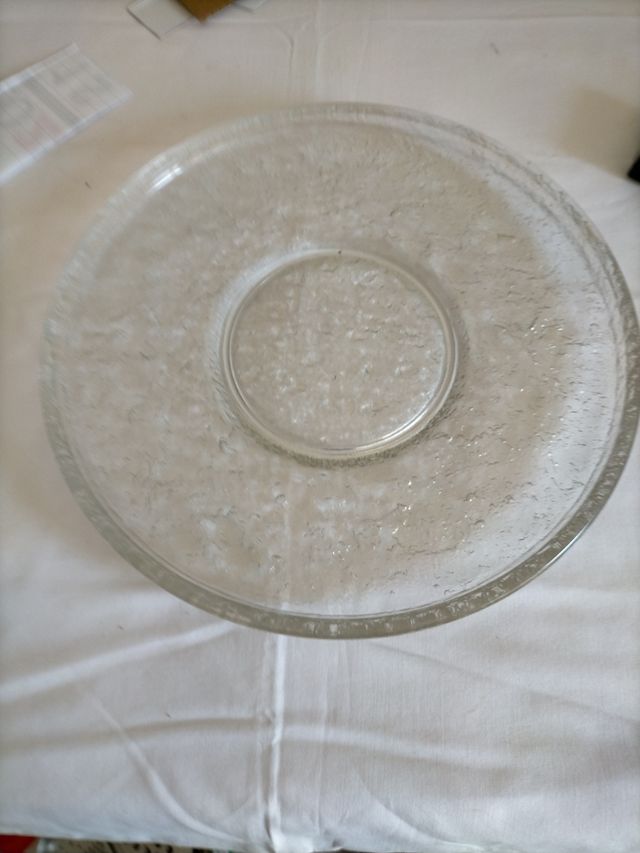 plato labrado  de cristal