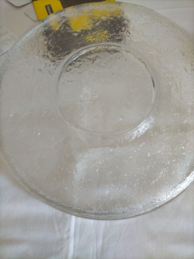 plato labrado  de cristal