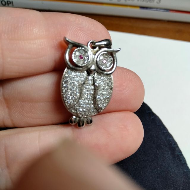 ciondolo in argento e brillantini