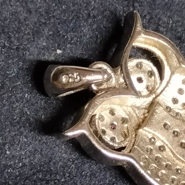 ciondolo in argento e brillantini