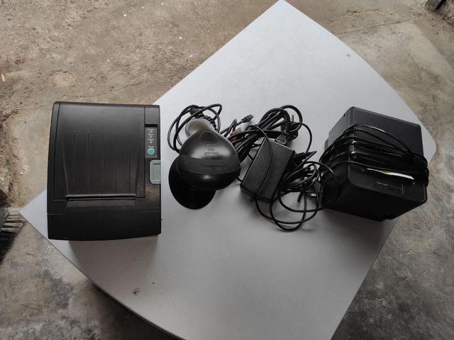 impresora térmica y pistola de comercio