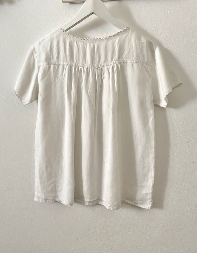 Camicetta vintage con pizzo e ricami