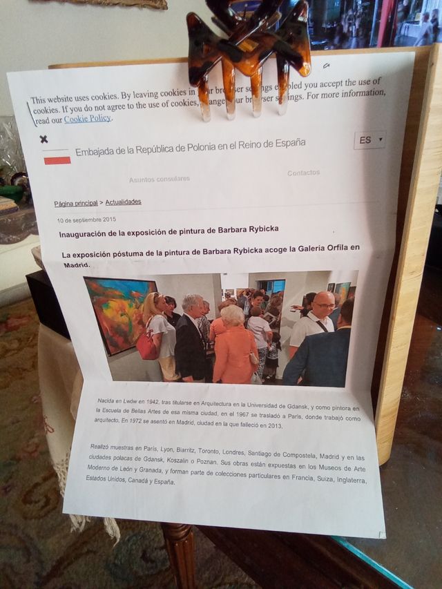 ÓLEO SOBRE LIENZO ENMARCADO. BÁRBARA RYBICKA