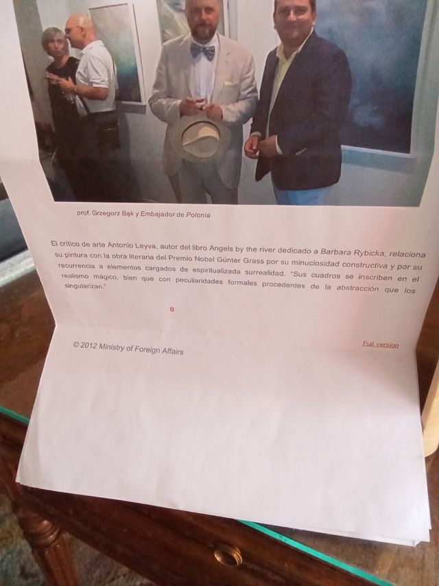 ÓLEO SOBRE LIENZO ENMARCADO. BÁRBARA RYBICKA