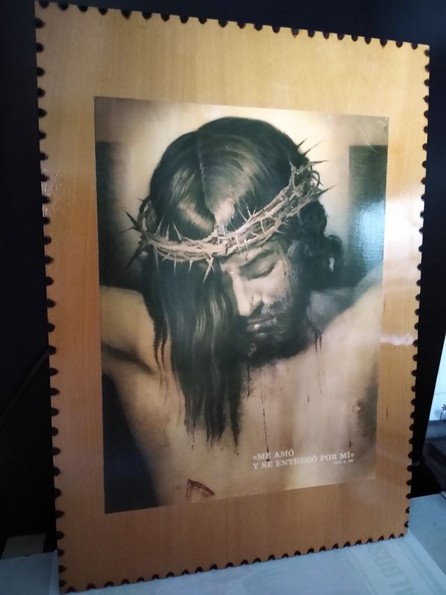 Cuadro de madera con lámina Jesucristo