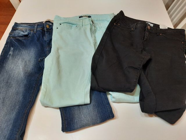 7.90. Pack 3 pantalones chica. talla36 (16 niña)