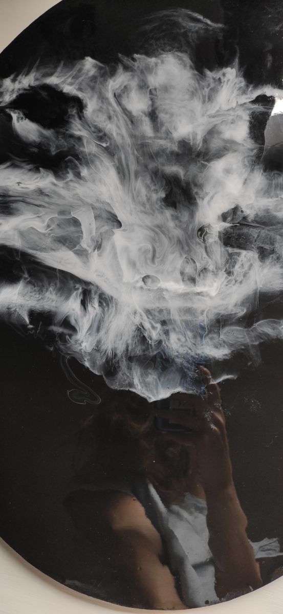 Lienzo resina nubes humo