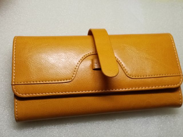 Portafoglio donna color senape