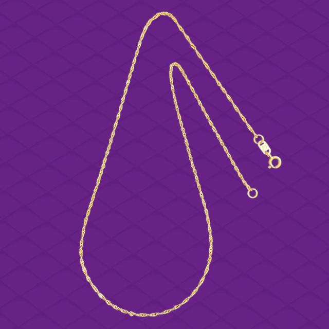 Cadena Acordonada Maciza 40 cm Oro 18 Kilates