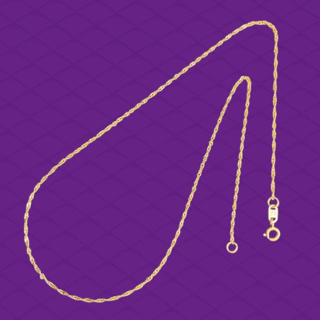 Cadena Acordonada Maciza 40 cm Oro 18 Kilates