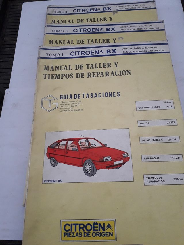 Manual de taller Guía de Tasaciones