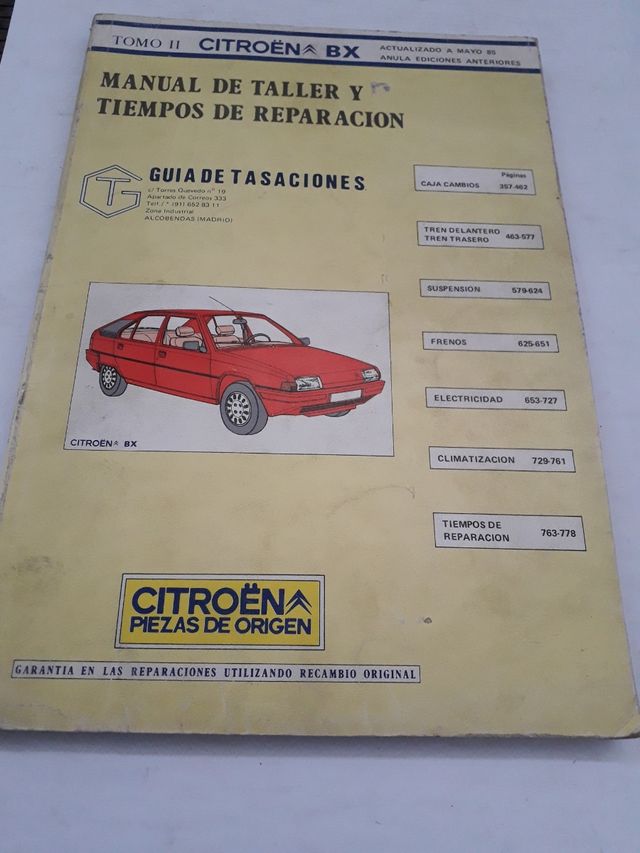 Manual de taller Guía de Tasaciones