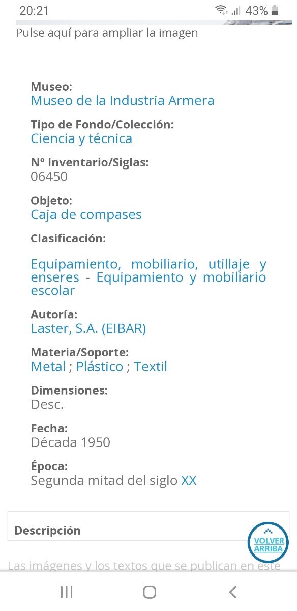 Compás de coleccionista años 50