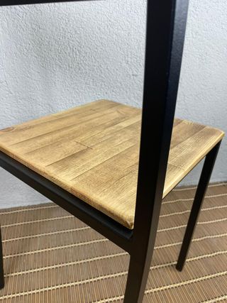 Sillas madera y hierro