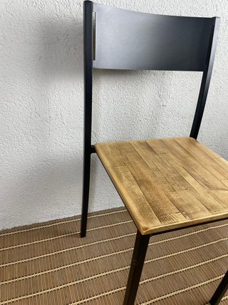 Sillas madera y hierro