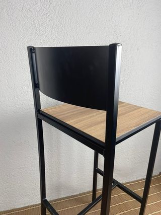 Taburete madera y hierro