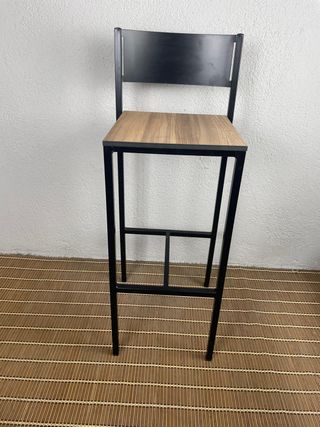 Taburete madera y hierro