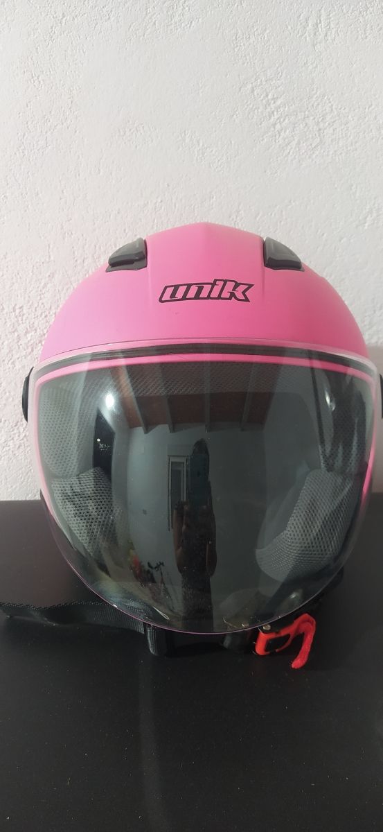 casco Jet mujer rosa fucsia 