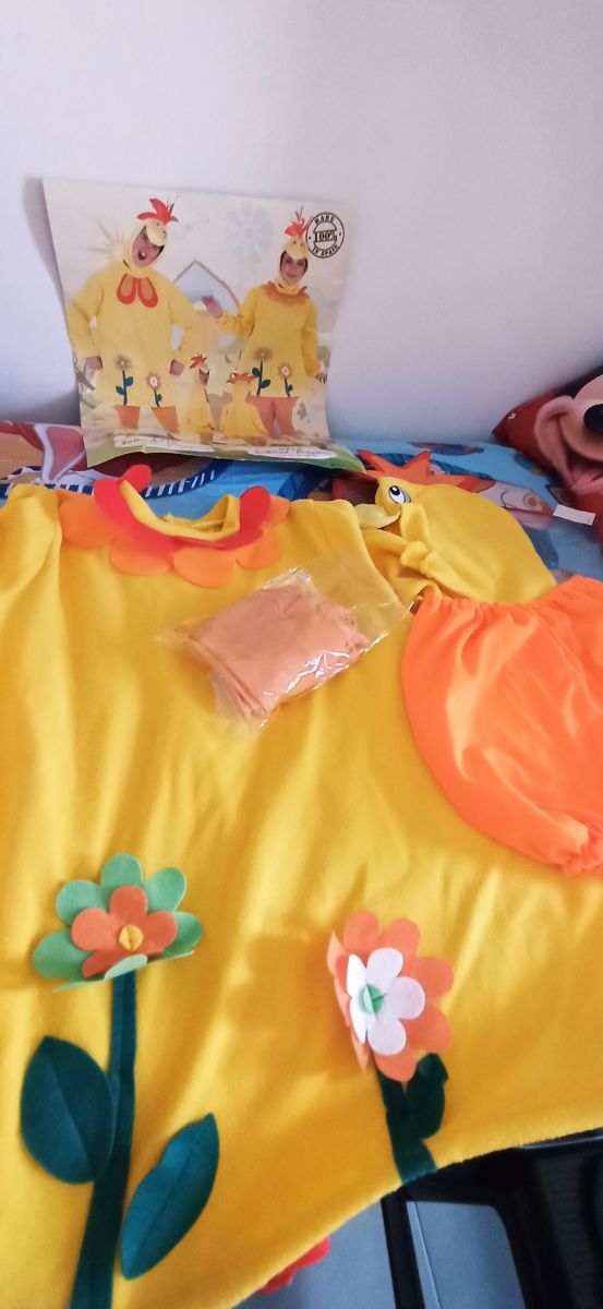 Dos disfraces de pollo (infantil y adulto)