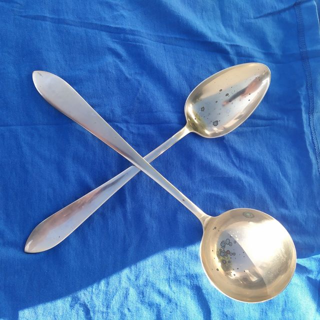 Cucharones alpaca antiguos